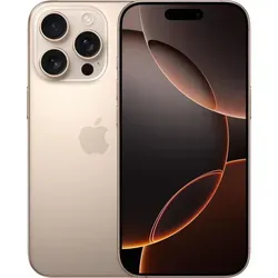 Apple iPhone 16 Pro 128GB Titan Wüstensand - Hellbraun Silber, extrem robust mit Titan-Gehäuse und 48 MP Kamera für beeindruckende Fotos und Videos