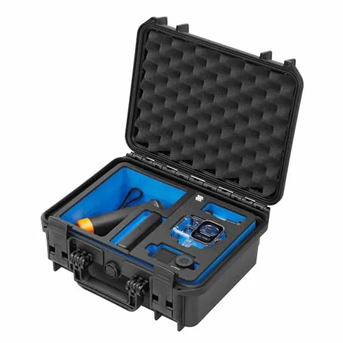 TomCase Koffer für DJI OSMO Action 5 - wasserdichter Outdoor Case für bis zu 3 Kameras und viel Zubehör - Transportkoffer - Akkus Aufladen im Inlay - IP67 Zertifiziert - bruchsicher - Made in Germany