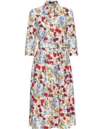 Highmoor Midikleid – Floral und Elegant - Kleider mit floralem Allover-Design, aus 100% Baumwolle, ideal für warme Tage und besondere Anlässe.