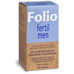 Folio Fertil Men 30 ST - Arzneimittel zur Unterstützung der Fruchtbarkeit bei Männern, mit wichtigen Vitaminen und Mineralstoffen für eine optimale Spermienqualität.