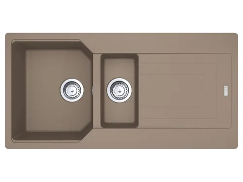 Franke Urban UBG 651-100 Cashmere Granitspüle - Sanitäranlagen & Zubehör, hochwertige Fragranit-Spüle mit reversibler Einbauoption und exzenter Betätigung für optimale Funktionalität.