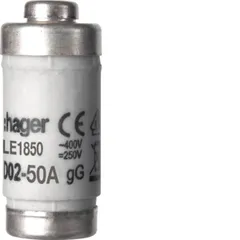 Hager LE1850 Sicherung D02 50A 400V gG mit Kennmelder