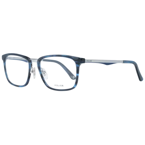 Police Brille VPL684 9N4M 52 Herren Blau - Brillenfassungen für Herren, stilvolle rechteckige Form in Blau, ideal für jeden Anlass und mit original Etui für optimalen Schutz.