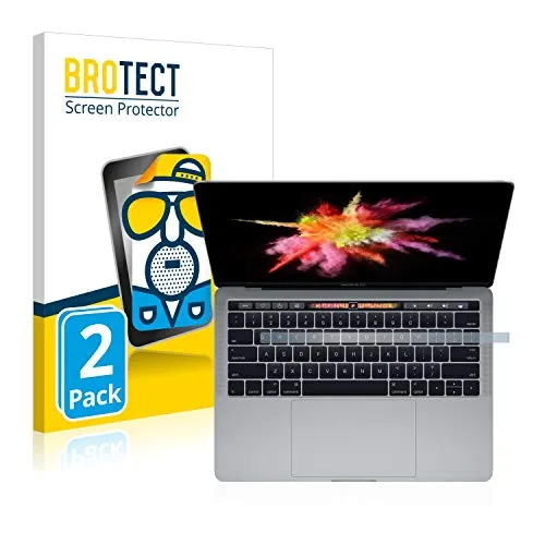 BROTECT Entspiegelungs-Schutzfolie für Apple MacBook Pro 13" 2017 (Unteres Display) (2 Stück) Matte Displayschutz-Folie, Anti-Fingerprint