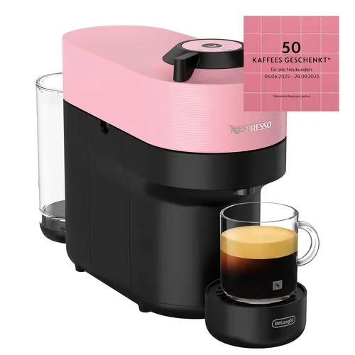 Nespresso De'Longhi Vertuo Pop ENV90.A - Kapsel-Kaffeemaschine - 1-Tassen-Kaffeemaschine mit Cold Brew-Funktion, 4 Tassengrößen und smarter Bluetooth & WLAN-Konnektivität für ein unvergleichliches Kaffeeerlebnis.