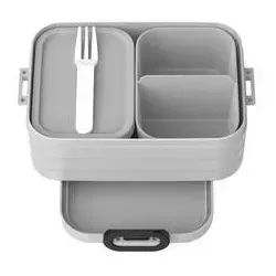 Mepal Bento-Lunchbox Midi Take A – Brotdose mit Fächern, geeignet für bis zu 4 BZW. 8 Butterbrote, TPE/pp/abs, 0 mm Cool Grey - Grau, 900 ml