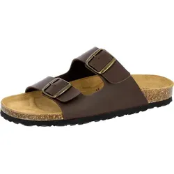 Lico Herren Bioline Man Pantoletten, Braun, 38 EU - Wanderschuhe mit verstellbaren Schnallen und dämpfungsaktiver EVA-Laufsohle für optimalen Komfort beim Tragen.