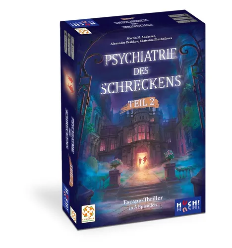 Psychiatrie des Schreckens Escape Room Spiel Teil 1 + 2 - Gesellschaftsspiel im Horror-Genre, ideal für spannende Abende mit Freunden. Erlebe packende Rätsel und schaurige Atmosphäre!
