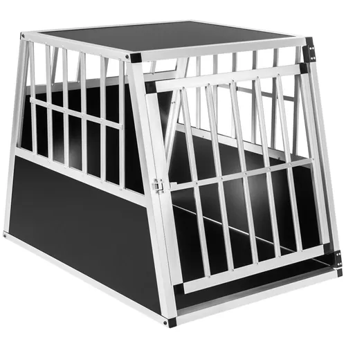 ALU Hundebox für Auto - Tectake Schnubi - Transportbox für Hunde der Größe L, aus robustem Aluminium, ideal für Reisen im Auto. Sicher und komfortabel für Ihren Vierbeiner.