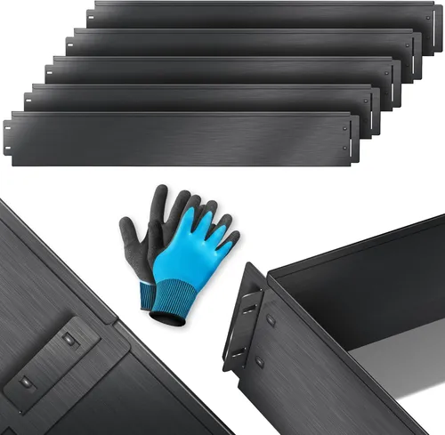 KESSER® Rasenkante Beeteinfassung 100x14cm/100x18cm - Robuste Beeteinfassung aus verzinktem Metall, flexibel und wetterfest. Ideal für saubere Abgrenzungen zwischen Rasen und Beet, einfach zu verarbeiten und erweiterbar.