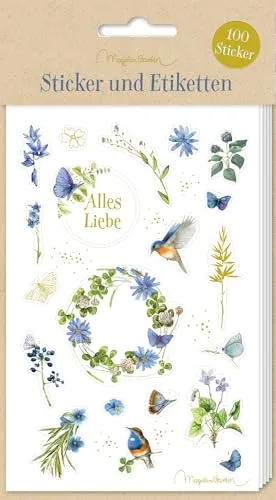 Stickerbogen mit 100 Stickern: Marjolein Bastin - Natur pur: 5 Stickerbogen | 100 Sticker | hochwertige Ausstattung | mit Goldfolie | ca. 9,5 x 15 cm ... von Geschenken, Karten und Erinnerungsalben