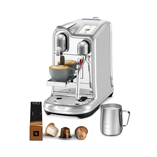 SAGE SNE900BSS4EGE1 Nespresso Creatista Pro - Kapselmaschine aus Edelstahl, für kreative Latte Art und unendlichen Kaffee-Genuss