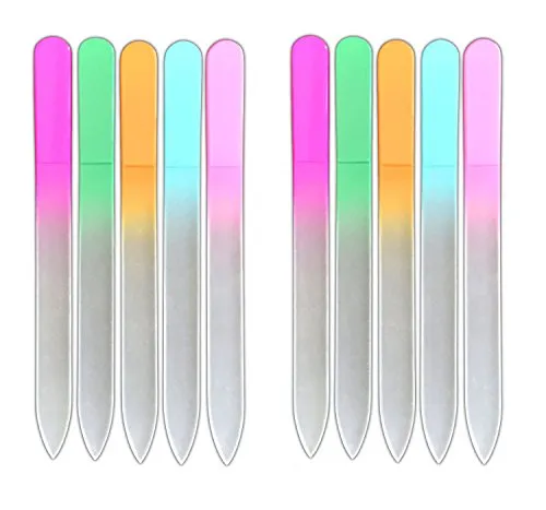 Stück Glasnagelfeile im Etui Glasfeile Nagelfeilen Set Glas Nagel Feile 10
