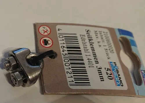 Pösamo Drahtseilklemmen rostfrei 3 mm a 1Stck