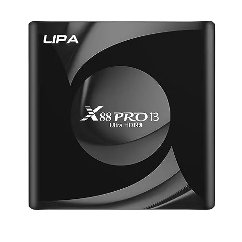 Lipa X88 Pro 13 TV Box - 4GB RAM, 32GB Speicher, 8K Decoder mit Kodi und Netflix, Dolby Sound für ein Kinoerlebnis zuhause