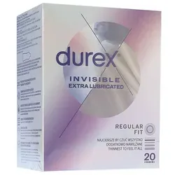 durex Kondome Invisible Extra Lubricated Kondome - Variante: 20 ks