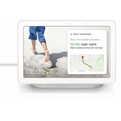 Google Nest Hub Chalk - Grau - Intelligenter Lautsprecher mit 7' LCD-Touchscreen zur zentralen Steuerung Ihres Smart Homes. Genießen Sie Musik, Videos und Fotos in perfekter Harmonie mit Ihrer Einrichtung.