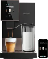 Cecotec Cremmaet Compactccino Connected black-rose - Kaffeevollautomat mit 19 bar Pumpendruck, ideal für Kaffeebohnen und vielfältige Kaffeespezialitäten wie Latte Macchiato und Cappuccino.