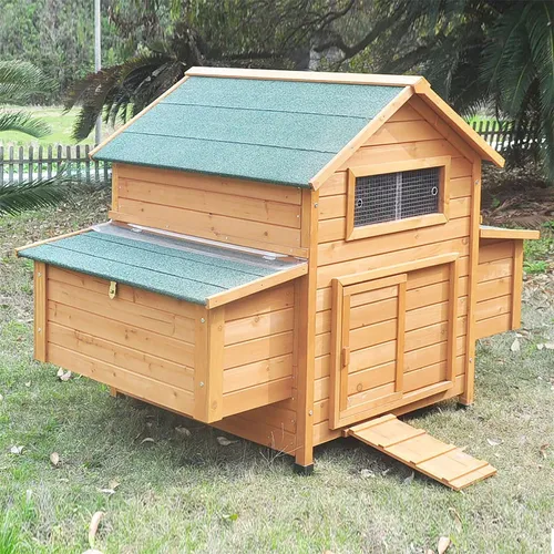 Zoopplier Hühnerstall "Gluckshaus", winterfest und wetterfest für 4-6 Hühner - Ställe für den Outdoor-Einsatz, dieser robuste Hühnerstall bietet ein sicheres Zuhause und Freigehege für Ihre Hühner.