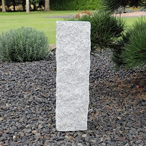 CLGarden Granitstein 50cm für DIY Quellsteinbrunnen - Ideal für Ihren DIY-Springbrunnen! Der 50cm hohe Granitstein mit durchgehender Bohrung ermöglicht einfache Schlauchführung. Perfekt für kleine Gärten und Eingangsbereiche, ein echter Blickfang!