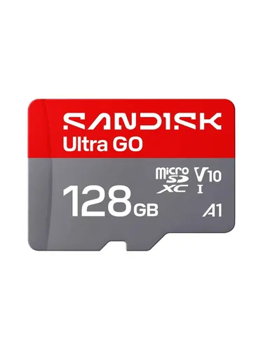 SANDISK Ultra GO microSD 128GB - 190MB/s - Hochleistungs-SDXC-Speicherkarte mit 128 GB Kapazität und Übertragungsgeschwindigkeiten von bis zu 190MB/s. Ideal für Android-Geräte, Digitalkameras und Laptops. Genießen Sie blitzschnelles Speichern und Laden von Apps.