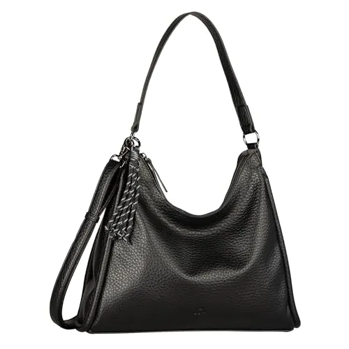 Hobo TOM TAILOR DENIM "Finna" – stylische Damen-Handtasche - Handtasche in modernem Look mit dekorativem Anhänger, aus hochwertigem Polyurethan. Ideal für den Alltag mit vielseitigen Fächern für Handy und mehr.