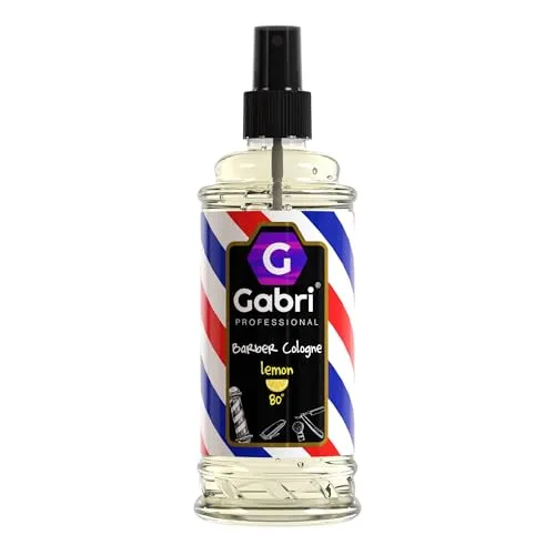 Gabri Barber Cologne | After Shave Spray für Männer | Rasur Duftwasser Aromatisch-Intensiv | Barber Eau de Cologne mit praktischen Pump-Spender | Turkish Cologne (No7 Lemon, 400 ml (1er Pack))