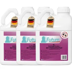 FUTUM 3x5L Bettwanzenspray / Flohspray bekämpft Insekten, Eier, Larven, Insektenspray ohne Biozide auf Wasserbasis,  Sofortwirkung ohne Flecken