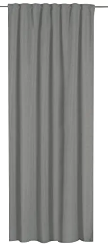 Elbersdrucke FD Sundown 07 Vorhang - Schiebevorhang in grau mit verdeckten Schlaufen, ideal für Wohnzimmer und Schlafzimmer, sorgt für 98% Verdunklung und individuelle Anpassung durch Kürzen.