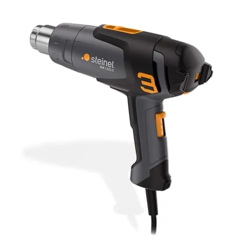 Steinel 089764 HM 1920 E Heißluftgebläse 2000W - Heißluftpistolen – leistungsstarkes 2000W Multitalent mit 9 Temperaturstufen von 80 bis 600 °C, ideal für Heimwerkerprojekte wie Löten, Trocknen und Farbe entfernen.