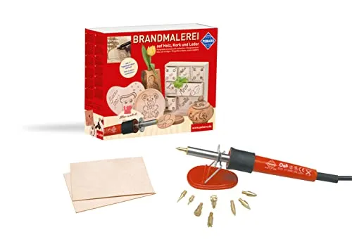 Pebaro Holzbrennset (0269) - Kreatives Bastelset für Holzkunst, ideal für Kinder und Hobbybastler