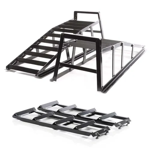 Wiltec Set Auffahrrampe bis 2 t - 915x350x275 mm - Stabile Auffahrrampen aus Stahl mit einer Traglast von 2 t je Paar. Ideal für ein müheloses Verladen von Fahrzeugen und einfach im Einsatz.