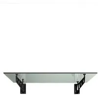 Glaszentrum Hagen S 200x90 cm Glasvordach inkl. Halter Schwarz Klarglas - Vordächer – Elegantes und sicheres Glasvordach aus robustem VSG-Glas mit hoher Tragfähigkeit von bis zu 90 kg/m², ideal für Eingangsbereiche und Terrassen.