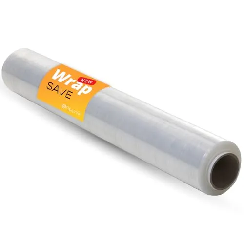 Transparente Plastikfolie für die Verpackung, transparent, für industrielle Verpackung, 0,5 x 300 m, Rolle, dehnbar, manuell und elastisch. - Ofituria (1 Stück, Wrap Save)