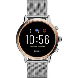 Fossil Julianna HR 44 mm roségold am Milanaise Armband grau [Wi-Fi, 5. Generation]