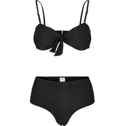 URBAN CLASSICS Bügel-Tankini Urban Classics Damen Ladies High Waist Balcony Bikini schwarz S