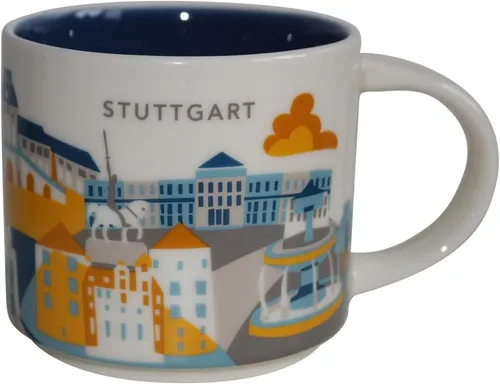 Starbucks Frühstücks-Geschirrset Stuttgart - You Are Here Collection Tasse - Thermobehälter im einzigartigen Stuttgart Design, ideal für Kaffee-Liebhaber und Sammler.