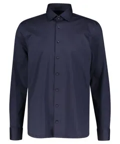 OLYMP Businesshemd "Level Five body fit Jerseyshirt", Herren, Gr. 40, marine - Elegantes Herren-Businesshemd in Jersey-Qualität von OLYMP, schmaler Schnitt, langärmlig und aus 92% Baumwolle für hohen Tragekomfort.