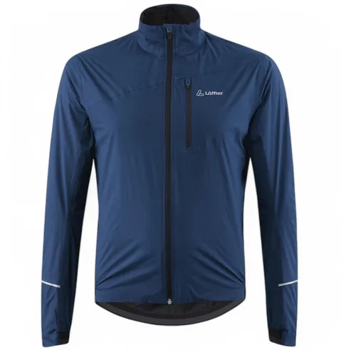 Löffler Fahrradjacke Bike Rain PL Active - Herren, Größe 46, dunkelblau - Ideal für Radfahrer: Diese Jacke bietet zuverlässigen Schutz vor Wind und Wetter. Mit atmungsaktivem Innenfutter und leichter PrimaLoft Isolation bleibst du auch bei kaltem Wetter warm und trocken.