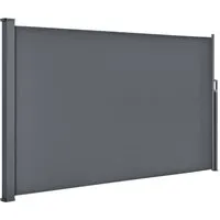 Juskys Seitenmarkise Dubai 180 x 300 cm - Blickdichter Sichtschutz für Balkon & Terrasse - Gartensichtschutz: Ausziehbare Seitenmarkise (180 x 300 cm) in grau sorgt für Privatsphäre und ist wasserabweisend. Robuste Konstruktion garantiert Stabilität und Langlebigkeit.