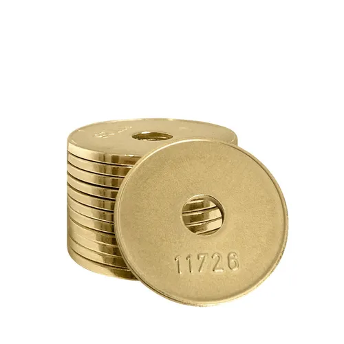 Waschmaschinenmünze 100 Stück mit Referenz Miele 11726 Ø25,5 mm mit Loch