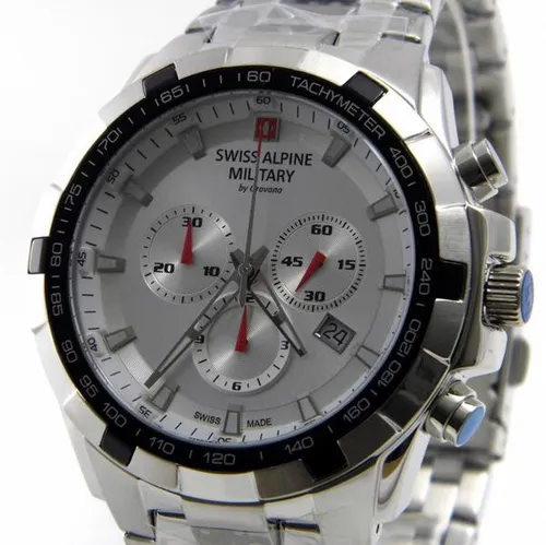 SWISS Alpine Military Star Fighter Uhr 7043.9132 - Sportliche Armbanduhr mit Chronograph, 100m wasserdicht und Swiss Made – ideal für Abenteuer und den Alltag.