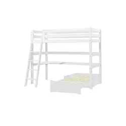 Hoppekids Hochbett  ECO Luxury , weiß , Maße (cm): B: 144 H: 177