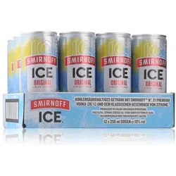 Smirnoff Ice Dose Design bis 2024 - 10% Vol., erfrischender Genuss im praktischen 12er-Pack von 0,25l Dosen
