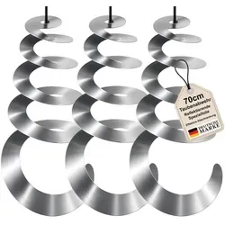 My-goodbuy24 Reflektierende Windspirale zur Vogelabwehr - 3er Set - 70cm - Effektive Vogelabwehr mit reflektierenden Windspiralen, die einfach aufzuhängen sind. Schützen Sie Ihren Garten und Balkon vor unerwünschten Vögeln und genießen Sie eine saubere Umgebung.