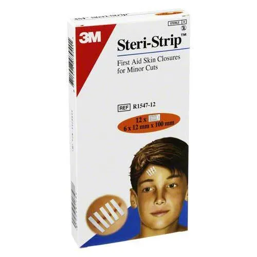 STERI STRIP 12x100mm - Wundverschlussstreifen - Sonstige, sterilisierte Wundverschlussstreifen für eine schmerzfreie und sichere Wundheilung, ideal für die schnelle und effektive Unterstützung bei Verletzungen.