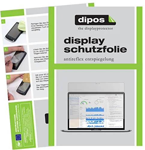 dipos I 2X Schutzfolie matt kompatibel mit Apple MacBook Pro 13 Zoll (2019) Folie Displayschutzfolie