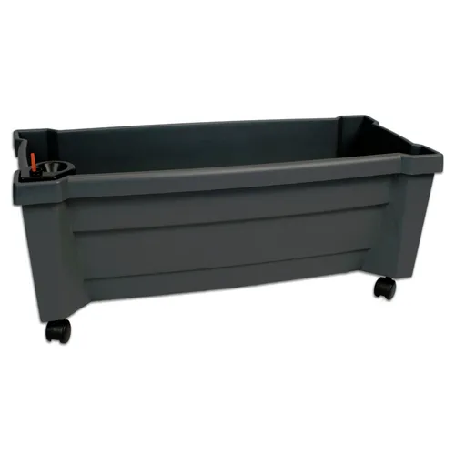 Pflanzkasten Calypso rollbar anthrazit - Wetterfester Blumenkübel mit Selbstbewässerung und praktischen Rollen für einfachen Transport im Außenbereich. Ideal für Garten und Balkon.