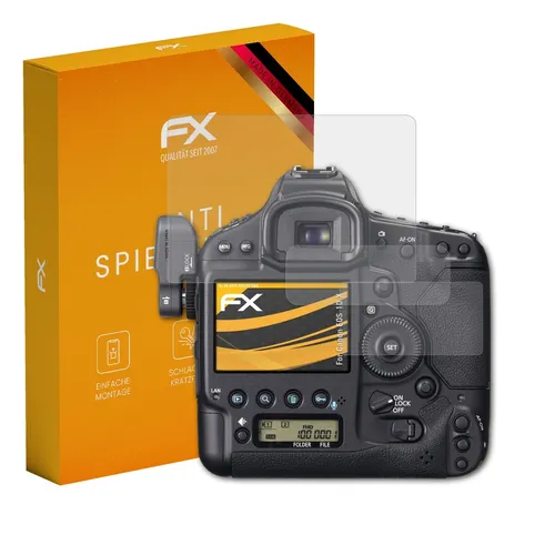 atFoliX 3x Panzerfolie für Canon EOS 1D X Schutzfolie matt&stoßfest Folie