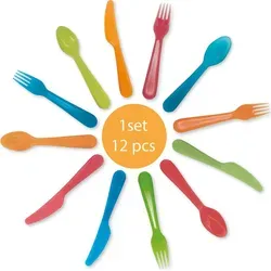 Farbe 12-teiliges Besteckset - Bunt